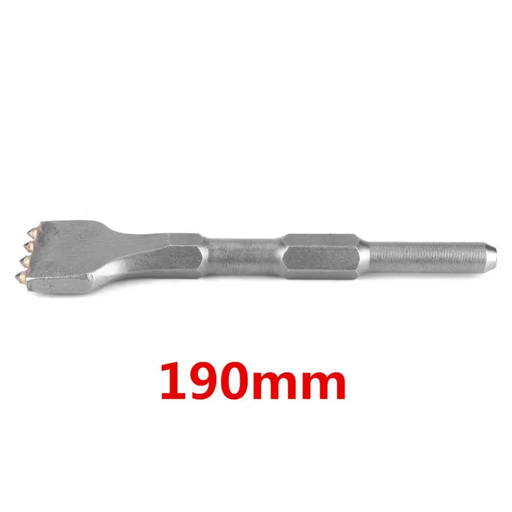 190mm 4T SDS 155/190/280 мм из алюминиевого сплава с двумя Применение Карбиды Вольфрама с шестигранной головкой Долбежные инструмент электрический молоток замены головки бетонного камня доска выравнивания - Цвет: 190mm