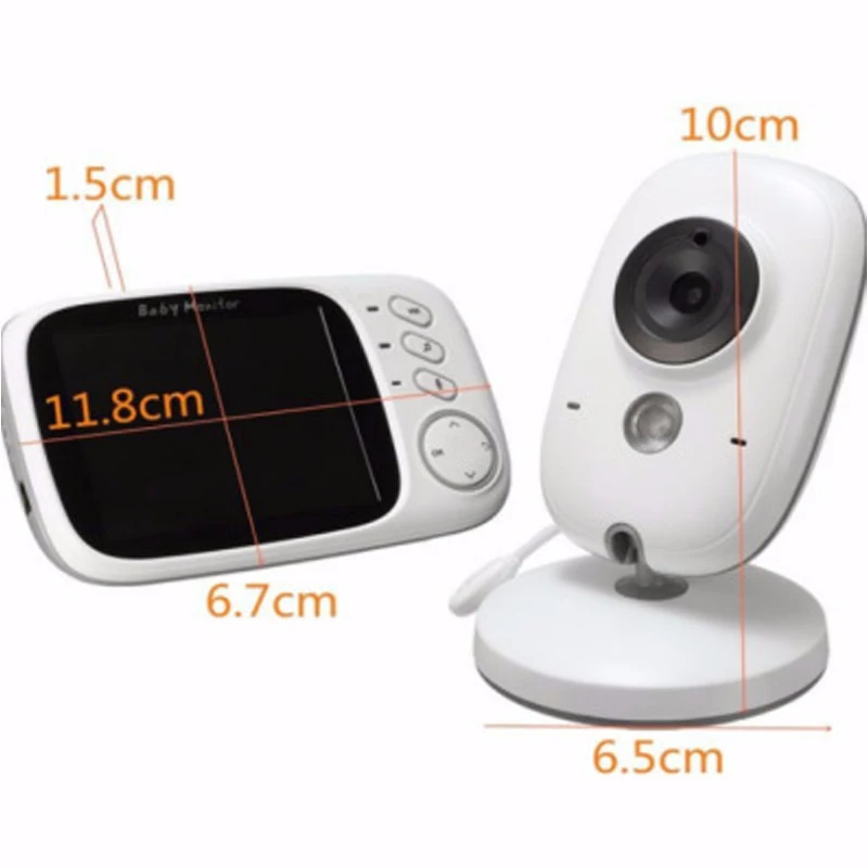 

2.4G Wireless Video Baby Monitor VB603 With 3.2 Inches LCD 2 Way Audio Talk Night Vision Surveillance Security Camera Babysitter