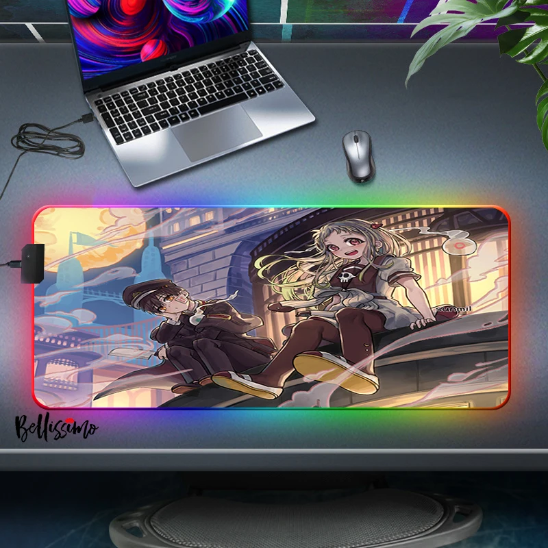 

Gaming Mousepad Jibaku Shounen Hanako Kun Company RGB Mat for Mouse Pads Mouse Pad Japanese Style Carpet Desk Mats for Mice Nier