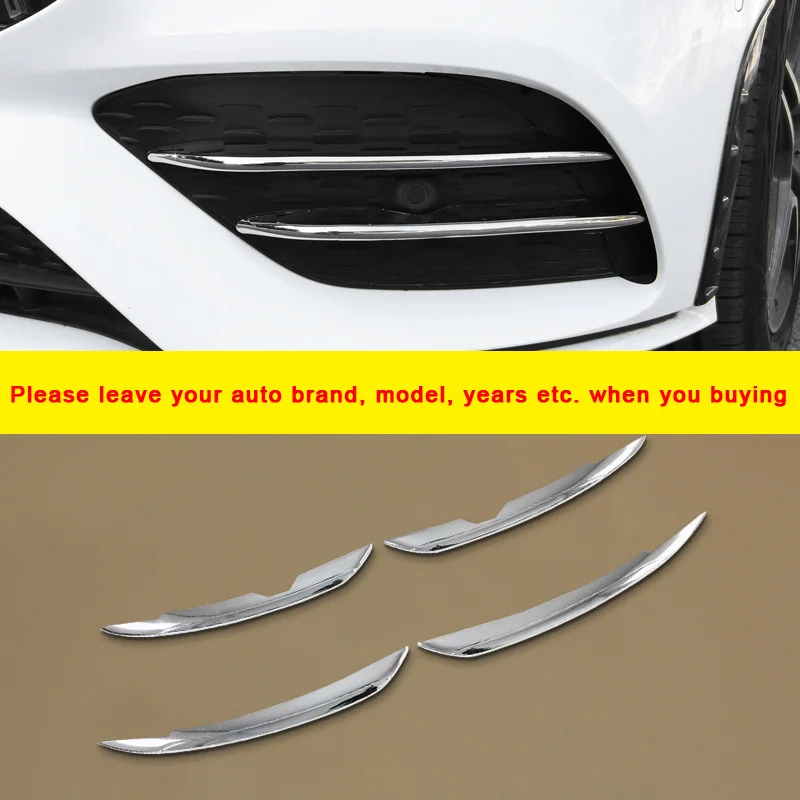 

Chrome Exterior Front Fog Light Bumper Lamp Trims Cover For Mercedes-Benz CLA 250 2020-2021 Car Auto Vehicle Accessories