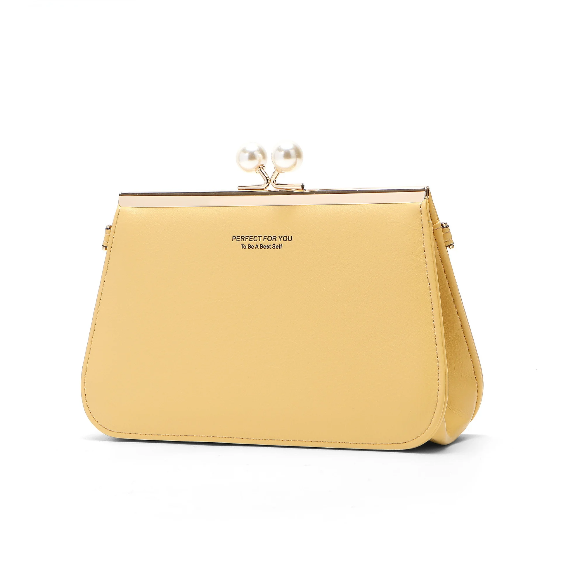 

Yao Cool 2021 Shoulder Bag Strap Crossbody Bag Fashion Mobile Phone Wallet Cosmetic Bag 's Pearl Women PU Baguette Versatile