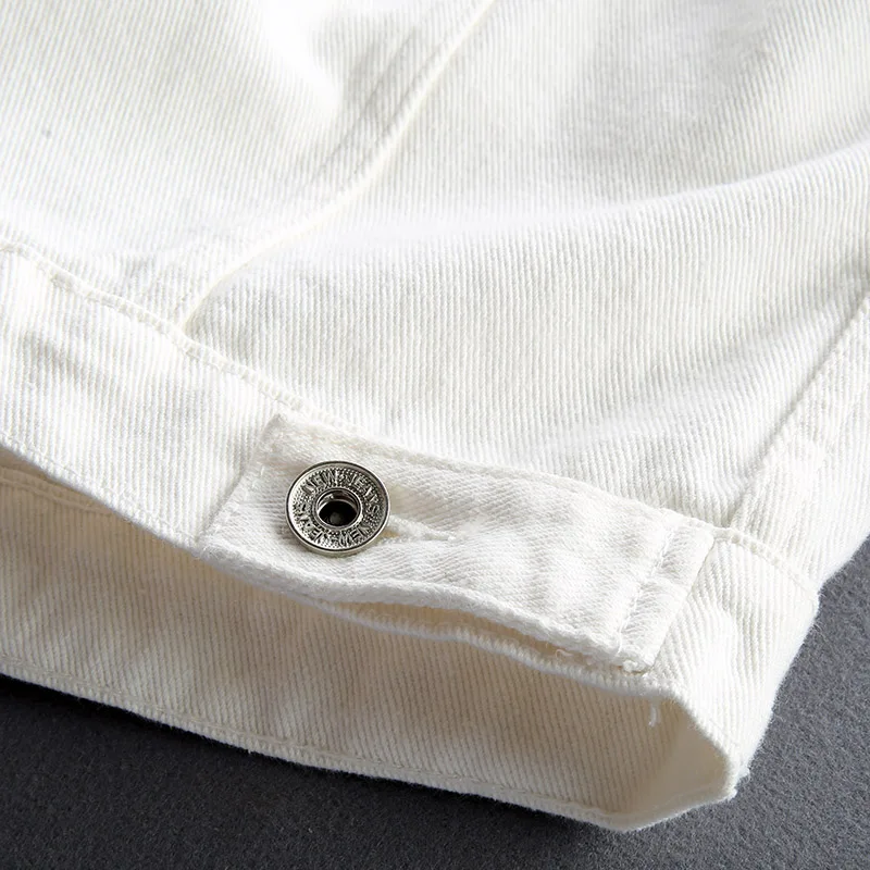 

Korean Style Fashion Men Jackets Slim Fit Ripped Denim Jackets Men Designer Cotton Coat Unisex Streetwear Hip Hop Chaqueta Homme