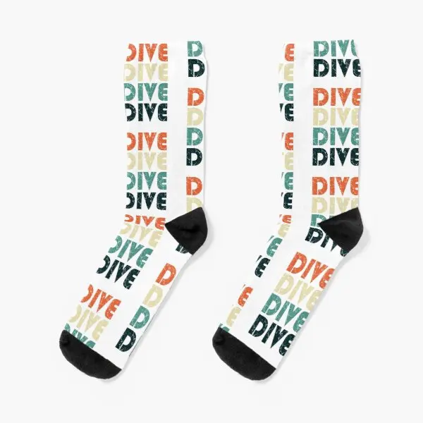 

Retro Vintage Diving Springboard Diver G Crew Socks Short Cute Girls Black Women Autumn Winter Cotton Unisex Comfortable Sports
