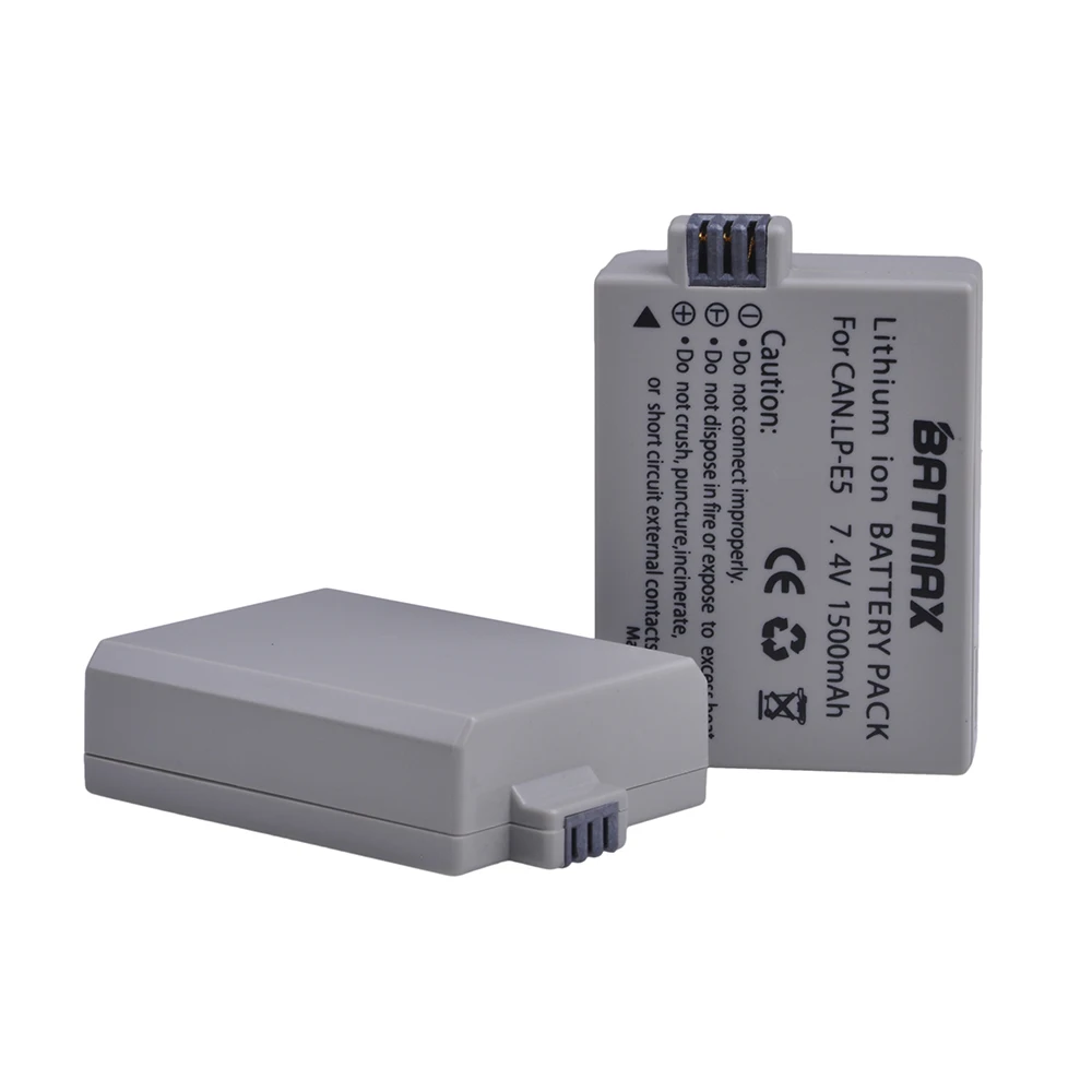 

Batmax 1500mAh LP-E5 LPE5 LP E5 Battery for Canon EOS Rebel XS, Rebel T1i, Rebel XSi, 1000D, 500D,450D, L10