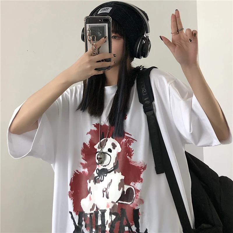 Гонконгская Модная брендовая футболка с коротким рукавом женская летняя