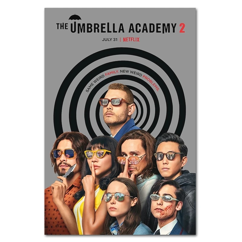 

TV comedy umbrella college wall art poster family room decoration canvas painting poster printing 2020 season 2 movie picture