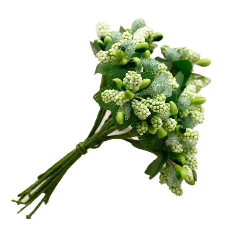 12 шт Мини Искусственные Пип ягоды стволовых бутон фрукт из пенопласта тычинки