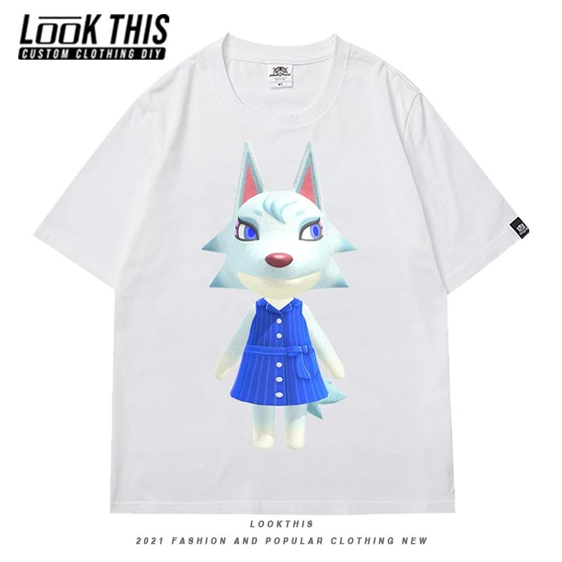 

O-neck Animal Crossing Printing Men's T Shirt Oversized Anime Things Short Sleeve Tees T-shirt Harajuku Men T-shirt Streetwear