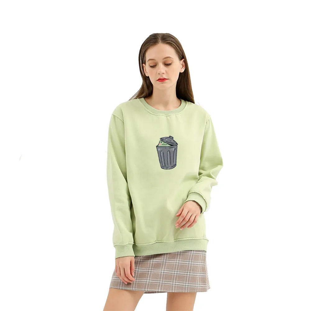 Crewneck Cotton Sweatshirt Harajuku Frog Oversized Fashion Hoodie Women Kawaii Sweetshirt for Girls Winter Long Sleeve Tracksuit