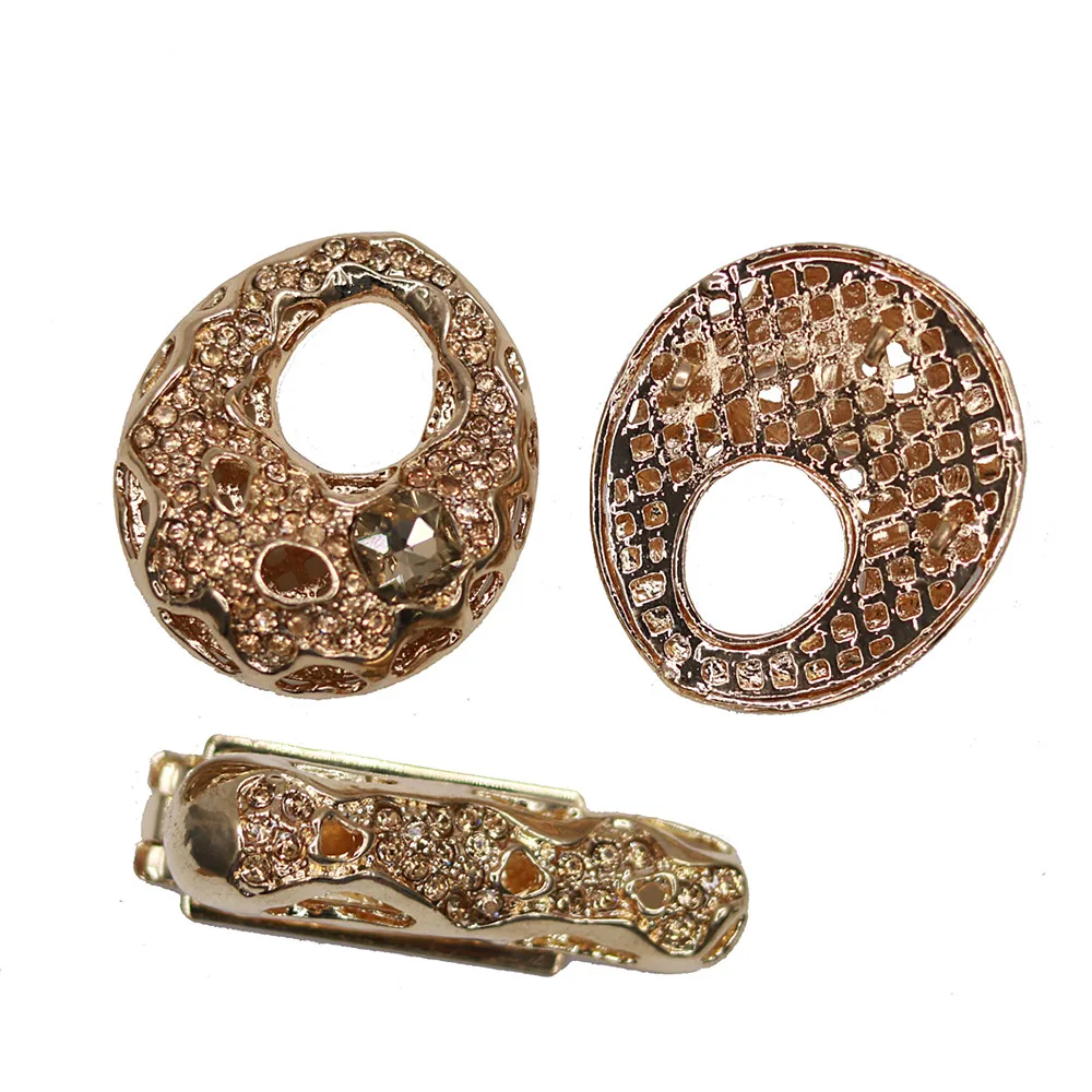 Хорошее качество 91 мм металлические стразы пуговицы для украшения свитера