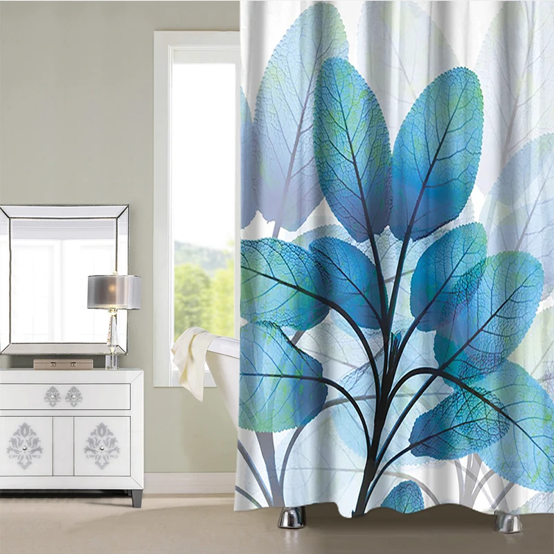 

Printing Lotus Shower Curtain Sanitary Partition Curtain Polyester Waterproof Shower Curtain Bathroom curtain Household 2022
