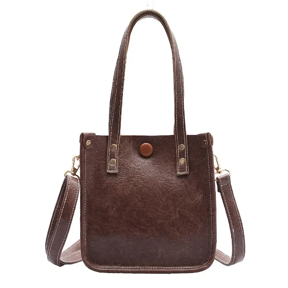 Женская сумка через плечо мессенджер трендовая Большая вместительная кожаная