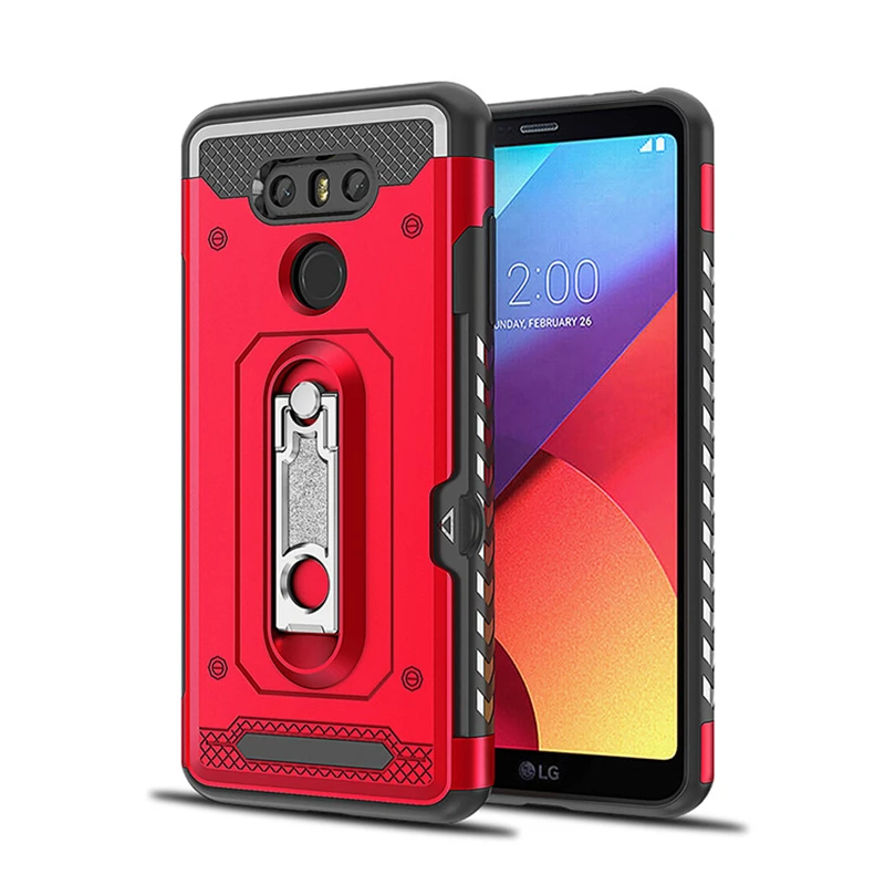 Сверхмощный автомобильный Магнитный армированный чехол для LG V30 Гибридный из