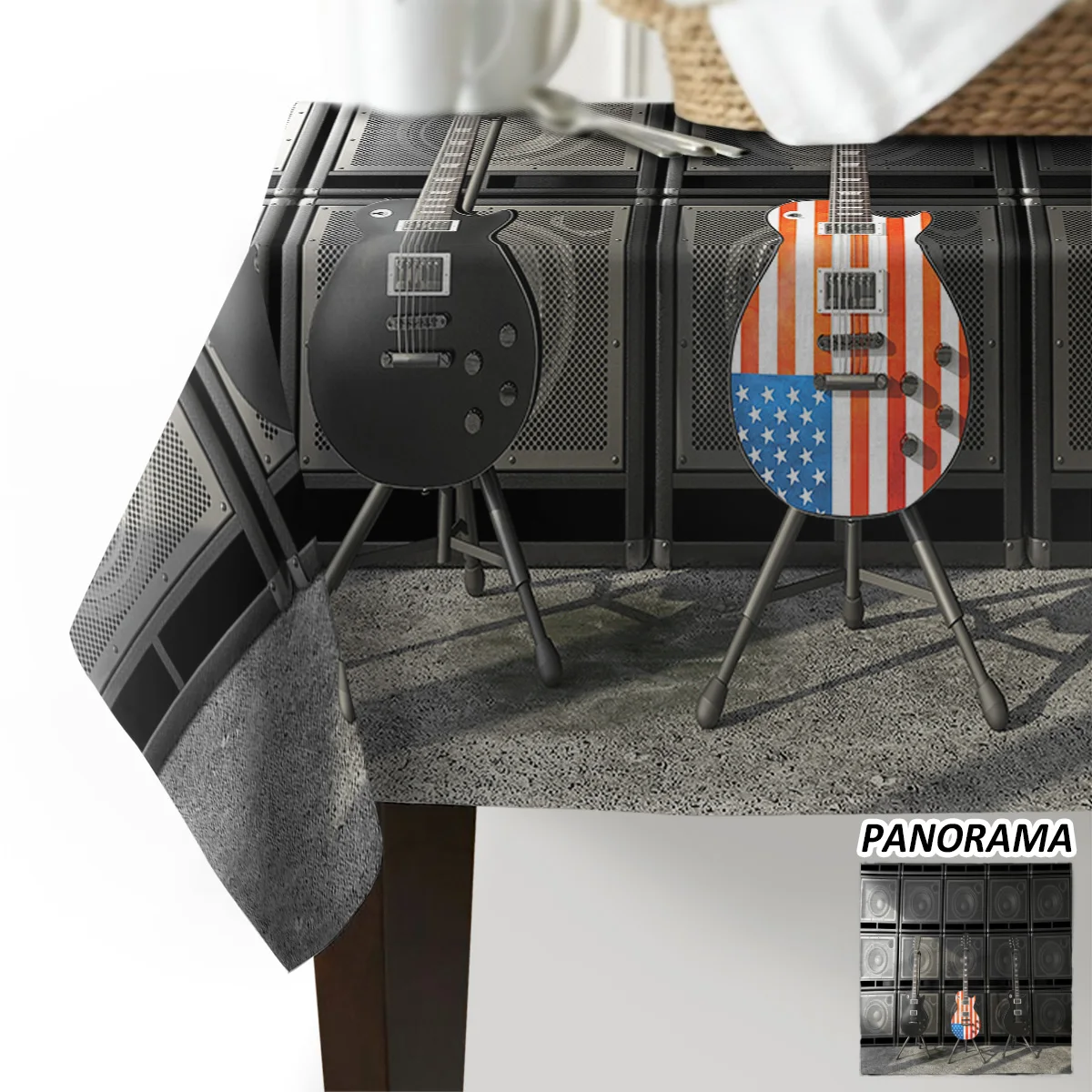 Скатерть с американским флагом для музыкальных инструментов салфетка стола