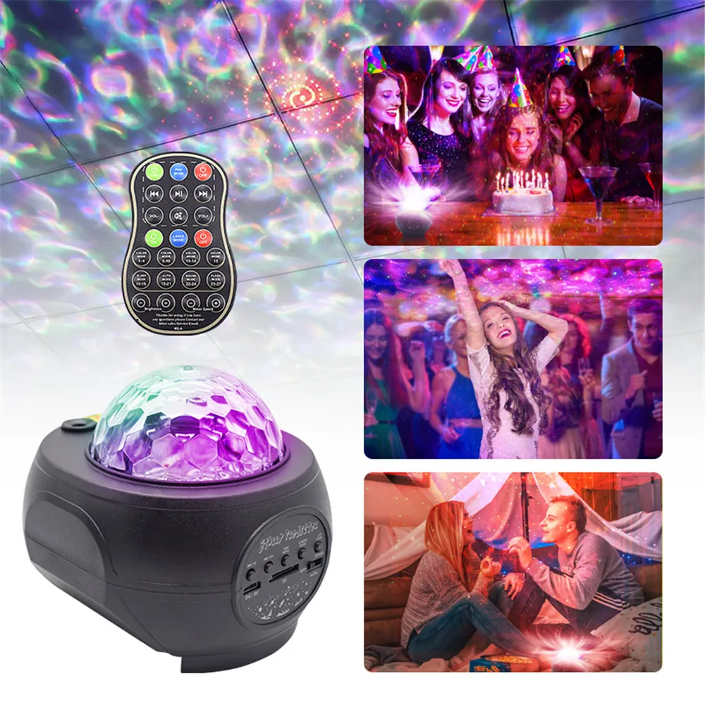 

Laser Star Projector LED Night Light Sky Ocean Wave Starry Projector with Bluetooth Speaker for Kids Adults Bedroom Decoration
