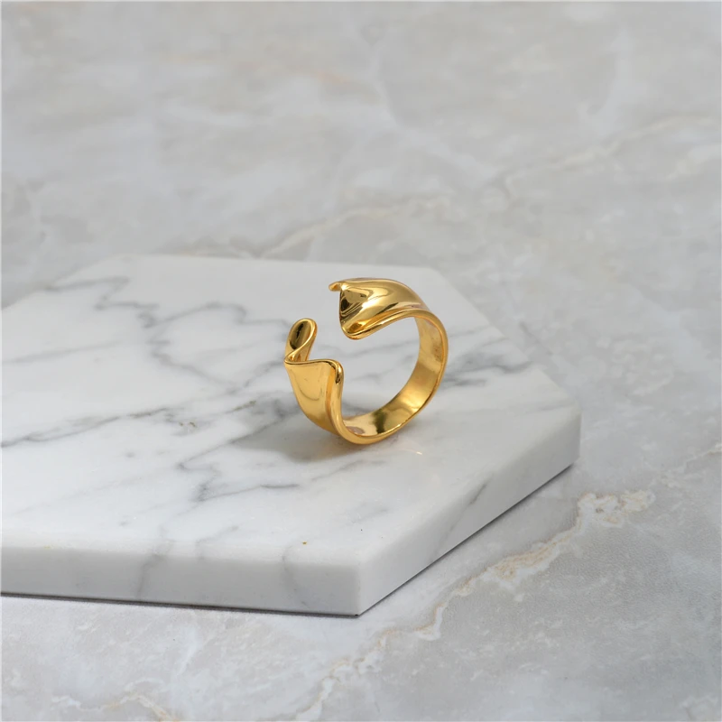 Женское кольцо с геометрическим рисунком большие открытые кольца для женщин