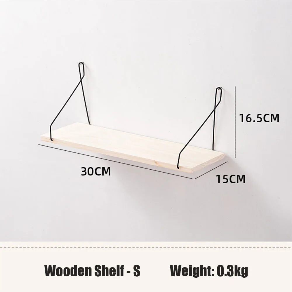 Настенная Скандинавская простая деревянная полка ABQ креативное украшение для