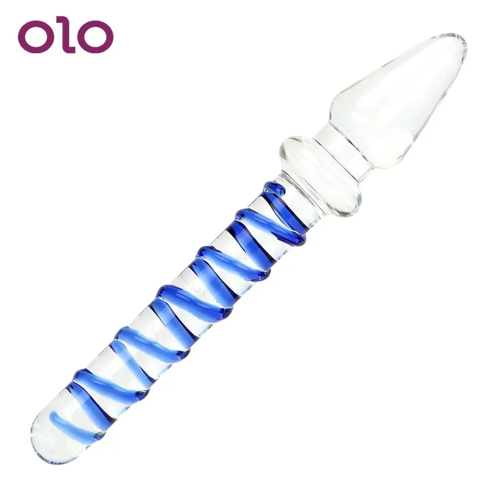 Оло поддельный пенис Кристалл Стекло фаллоимитатор для взрослых интимные