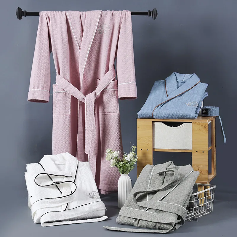 

Kimono Bath Gown Nightgown Waffle Lovers' Robe Women Sexy Nightgown Soft Home Dressing Gown Intimate Lingerie Loose Home Wear