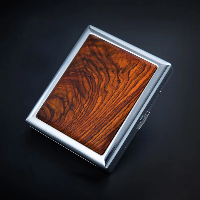 Чехол для сигарет из нержавеющей стали мужчин Ультратонкий портативный