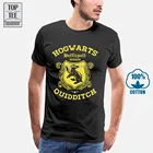 Gildan рубашки летние с коротким рукавом Новинка Hufflepuff Quidditch футболка забавная взрослая Мужская хлопковая футболка Размеры S 5Xl