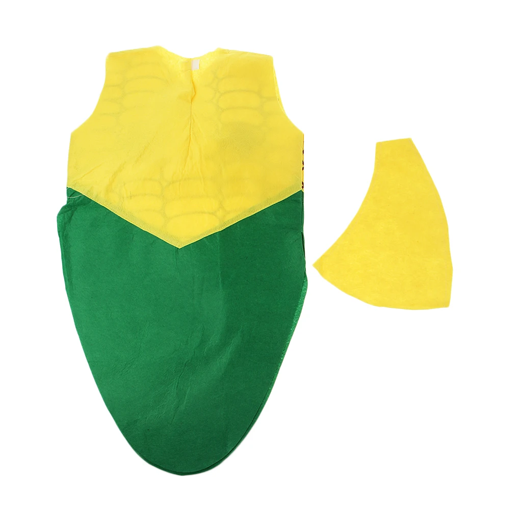 Kids Fabric Corn Costume Non-woven Vegetable Outfit Cartoon Party Fancy Dress 84*46 cm |