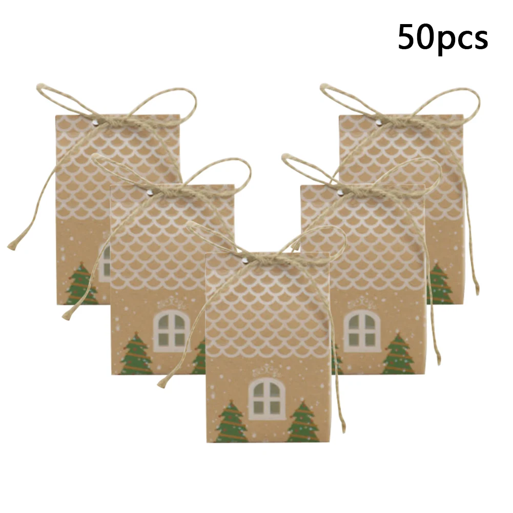 1 упаковка 50 шт. крафт бумага в европейском стиле Рождественская маленькая