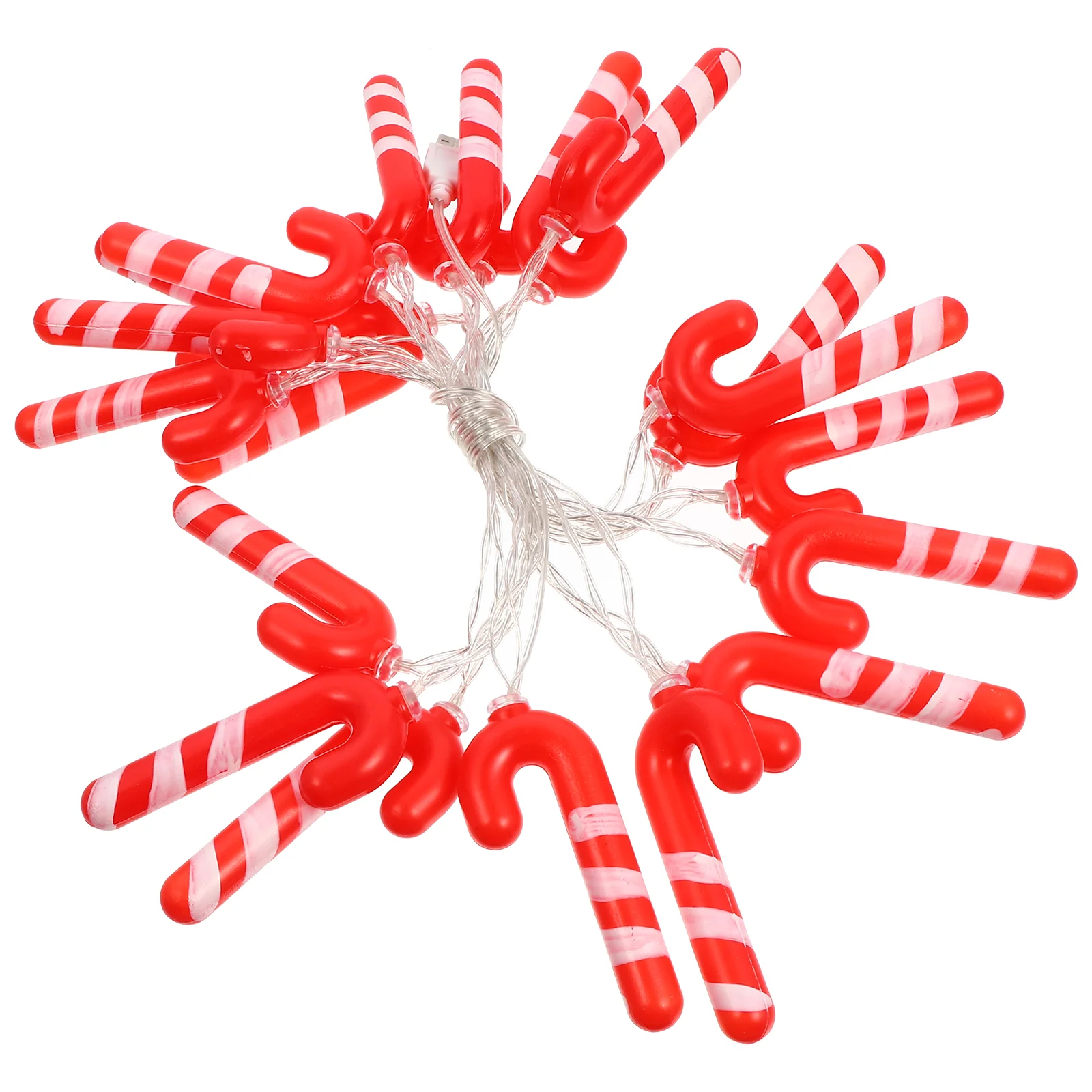

1 Set 3 Party Decoration Festive Adornment Lamp Candy Cane String Light