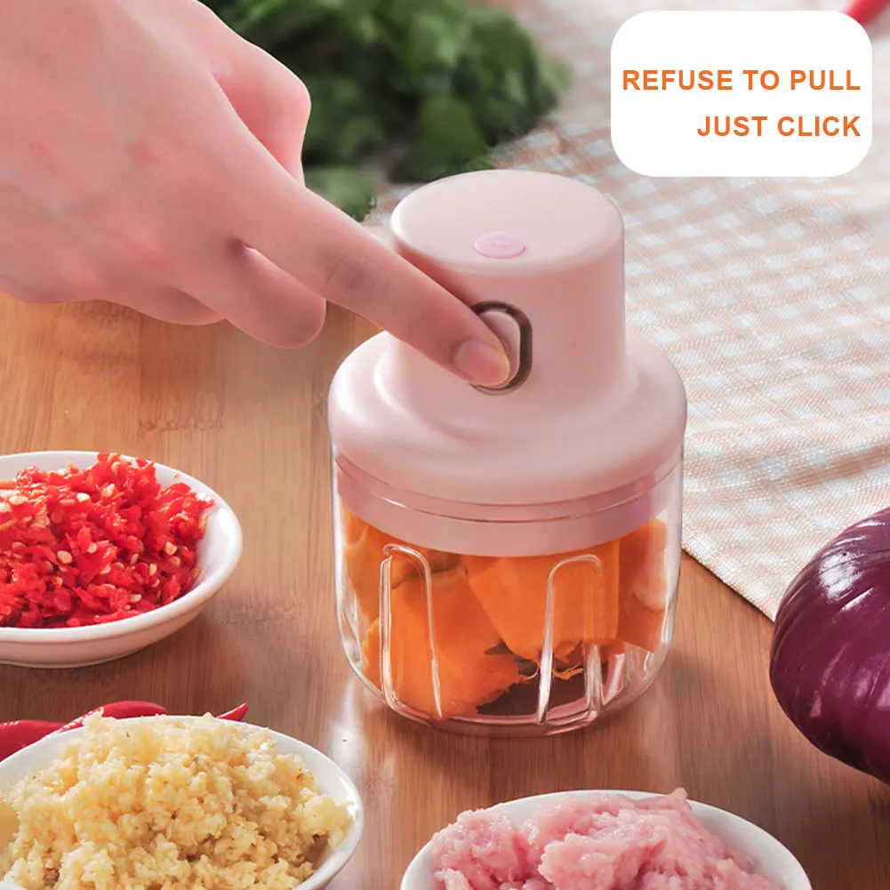 

Electric Food Chopper Garlic Crusher Meat Grinder Mini Garlic Press Vegetable Fruit Cabbage Shredder Machine USB Kitchen Gadgets