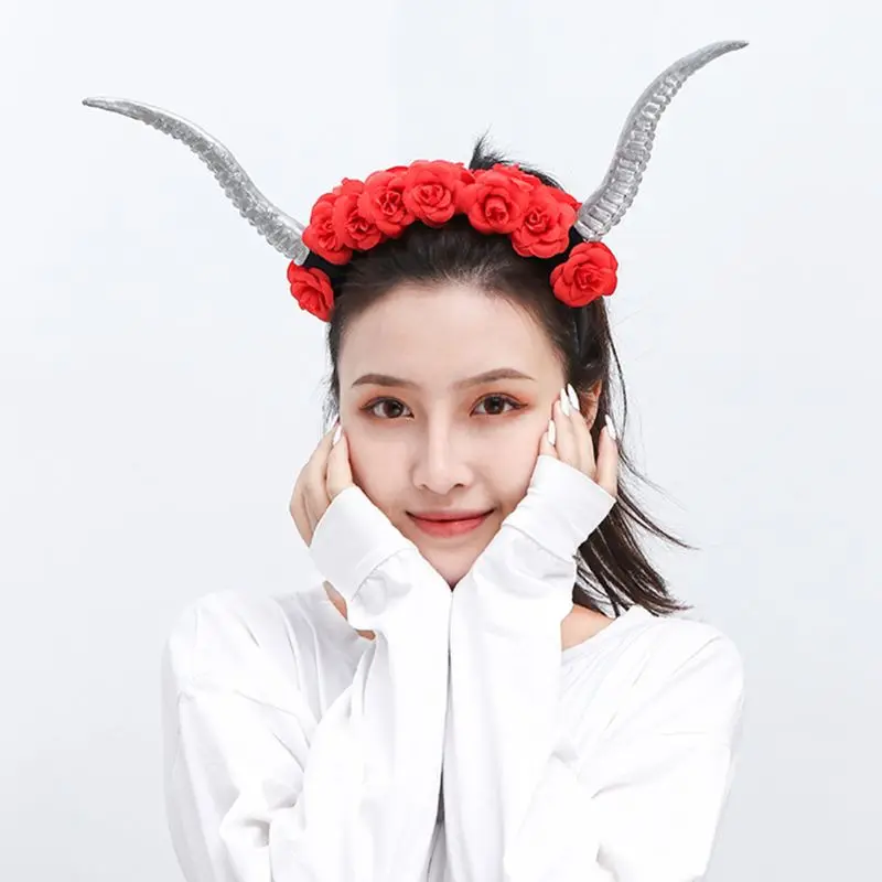 Готическая повязка на голову Хэллоуин аксессуар имитация антилопы Овцы Рог