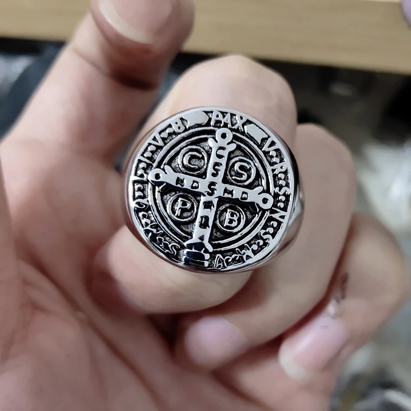 Святой Крест религия Рыцари тамплиеры кольцо для мужчин и женщин из нержавеющей