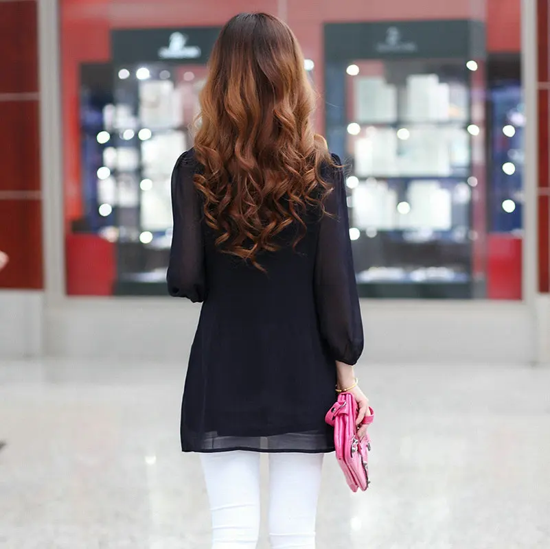 Туники женские топы Туника блузка с оборками 6xl Плюс Размер кружевная женская