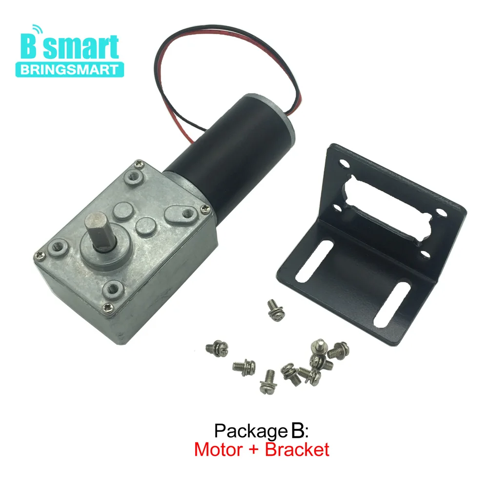Маленький червячный редуктор Bringsmart двигатель 12 В 24 470 об./мин. микро постоянного