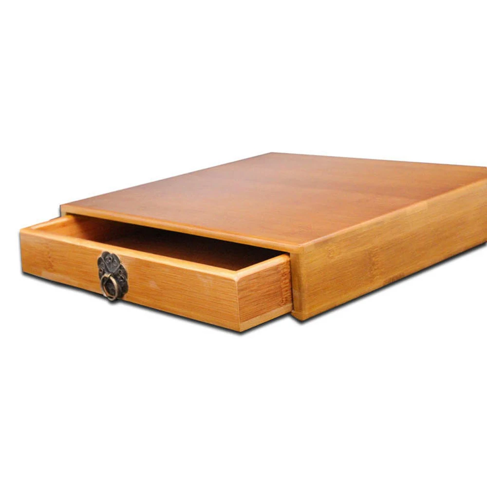 

Tea Storage Box Drawer Type Bamboo Bags Tea Leaves Cake Organizer with Latching Lid Leaves Holder Home Hotel