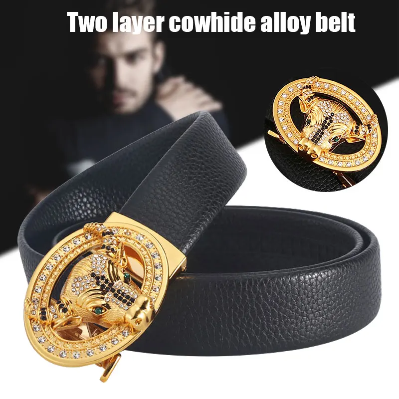 

Ремень мужской с пряжкой в виде знака зодиака, модный пояс для коррекции фигуры, с блестящими бриллиантами, LXH