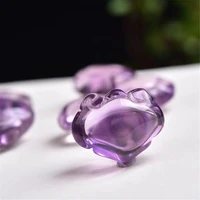 natural purple amethyst quartz pendant carved crystal 20x18x11mm lavender amethyst healing stone reiki aaaaa
