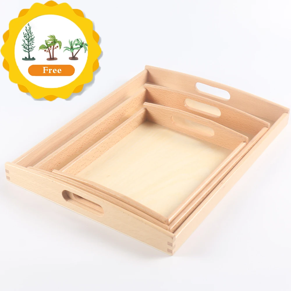 Деревянные лотки Монтессори Обучающие деревянные игрушки для детей сенсорная
