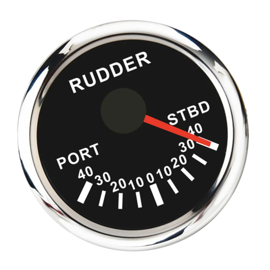 

2" Rudder Angle Indicator Gauge 0-190Ω Marine/Boat Rudder Angle Meter Black