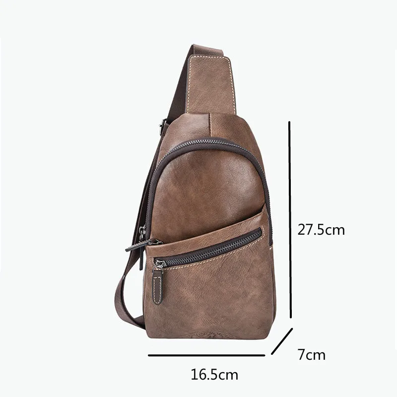 

YourSeason Vintage 2021 Men Chest Messenger Bag Genuine Leather Casual Large Male Capacity Cowhide Crossbody Bags