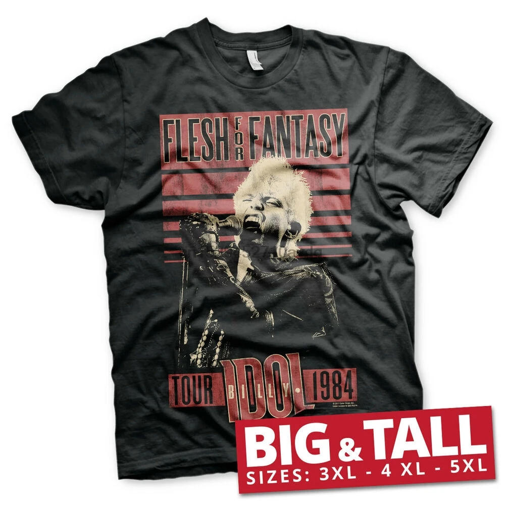 

Licensed Billy Idol - Flesh For Fantasy Tour 1984 Big Tall 3Xl4Xl5Xl T-Shirt