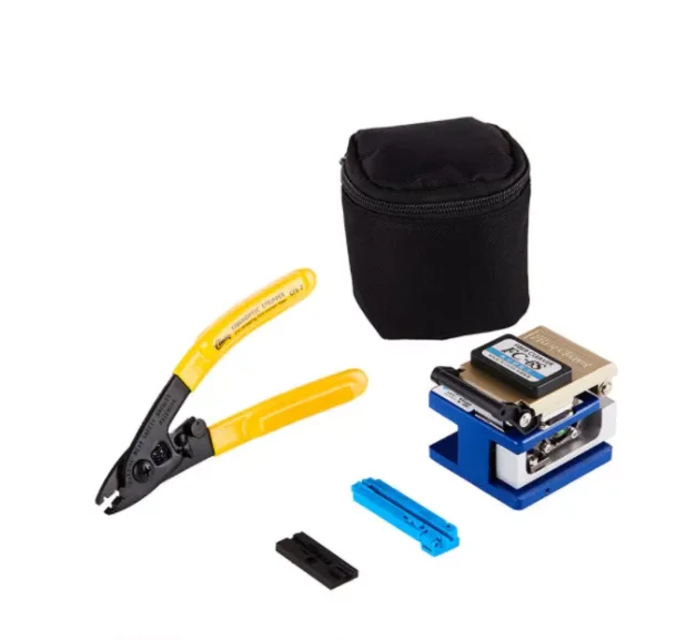

FTTH Fiber Optic Splice Tool Kit Fiber Cutter Optical Fiber Cleaver Cutter Tool Kit FC-6S High Precision +bag +CFS-2
