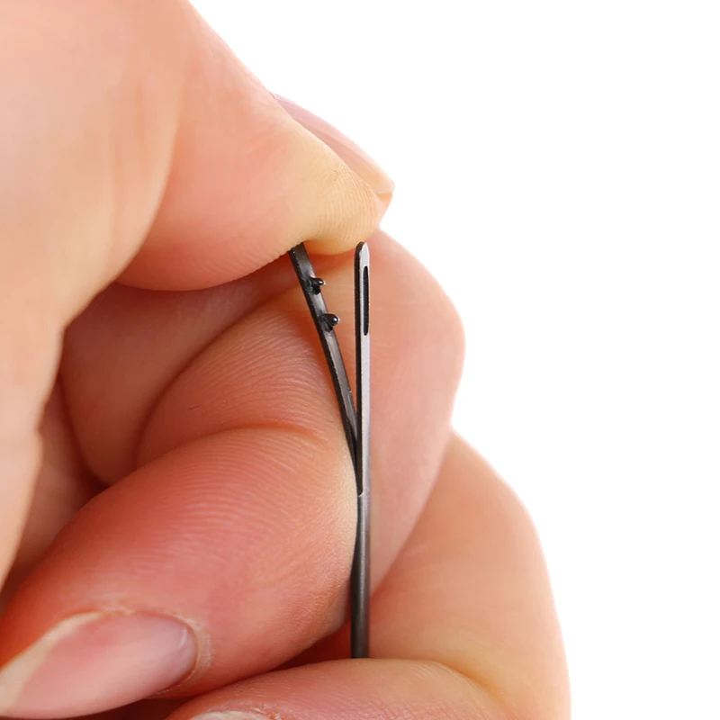 

1Pcs Double Hole Leather Rope Lace Needles DIY Leather Sewing Craft Tool Leather kit Tools Hand Sewing Needles