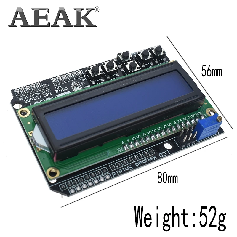AEAK 1 шт. ЖК-клавиатура Щит lcd 1602 lcd 1602 Модуль дисплей для Arduino ATMEGA328 ATMEGA2560 raspberry pi UNO синий экран
