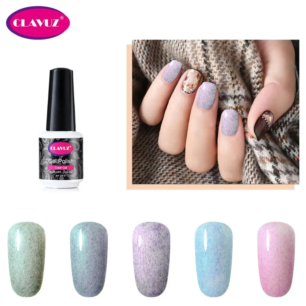 CLAVUZ 8 мл Лак для ногтей из искусственного меха в виде ракушки цветной гель Русалка