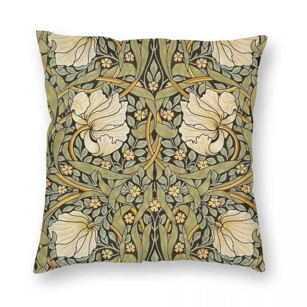 

William Morris Pimpernel Square Pillowcase Polyester Linen Velvet Pattern Zip Decorative Throw Pillow Case Home Cushion Cover