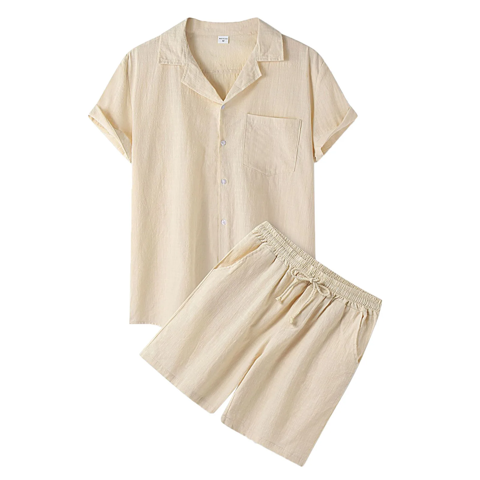 Комплект мужской из двух предметов футболка с воротником и короткими рукавами