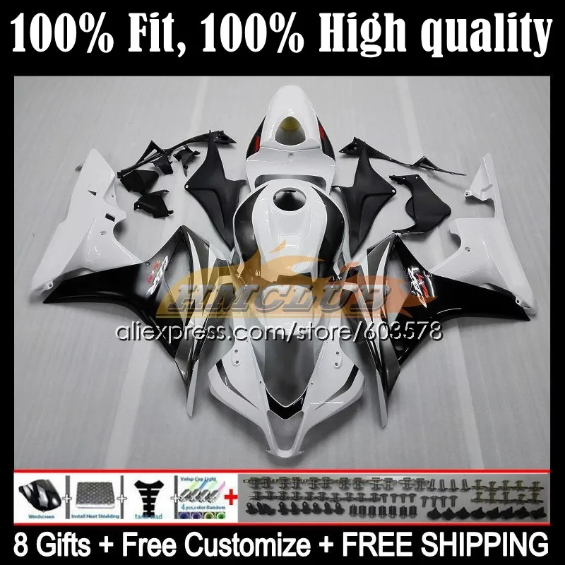 

Инъекция для корпуса HONDA CBR600 RR CBR600RR 84CL.16 CBR 600 RR CC 600F5 600RR F5 07 08 CBR600F5 2005 2006 Обтекатели матовый белый