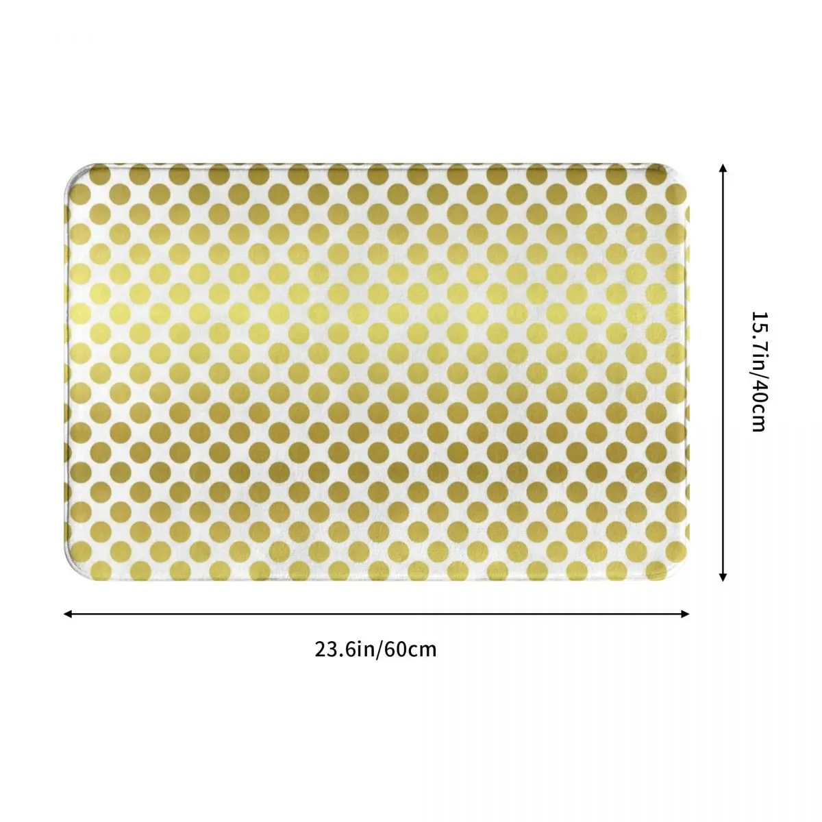 Большой Золотой коврик в горошек для ног ванной нескользящий из полиэстера