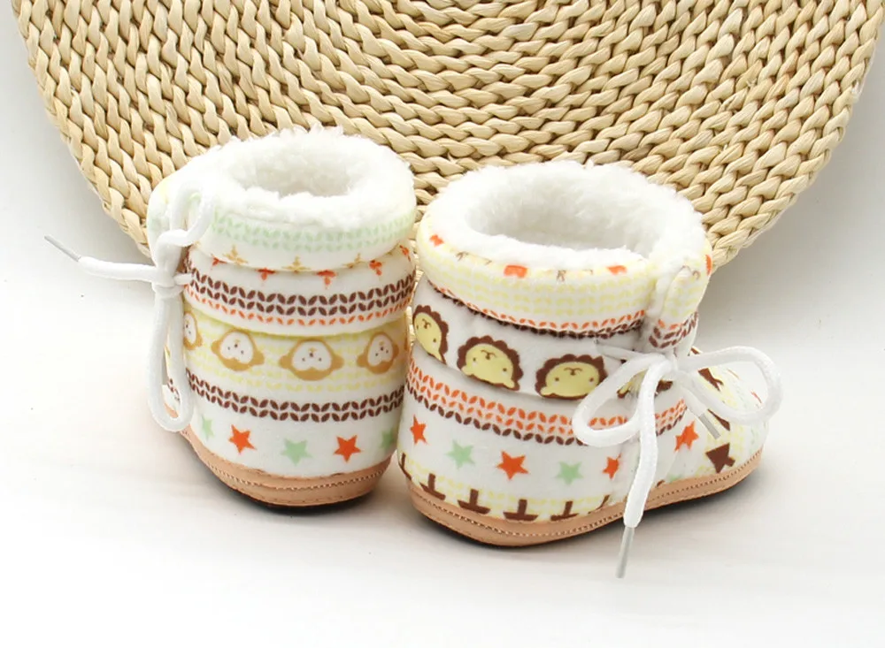 

Toddler Infant Newborn Baby Print Boots Soft Sole Boots Prewalker Baby Lively Soft Sole Prewalker Winter Warm Baby Boots scarpe