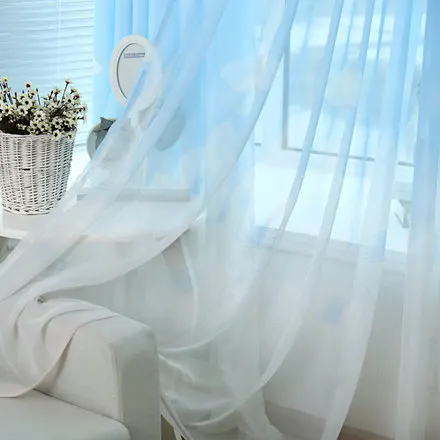 color 3 tulle Шторы с принтом "замок" для спальни, для детей, для принцесс, с мультяшным облаком, нежные, простые, детские, французские, оконные, Cotinas P126C - Цвет: color 3 tulle